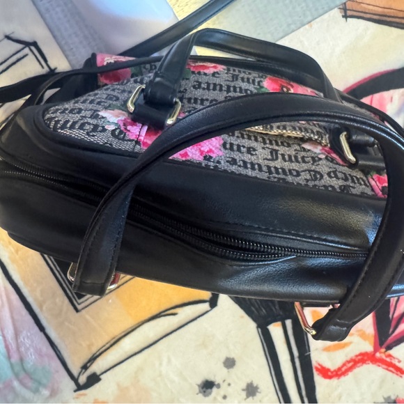 Juicy couture black gray with flowers purse/ handbag - Picture 7 of 16